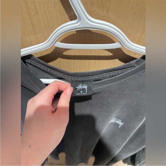 Stussy charcoal grey Long Sleeve Shirt - Picture 3 of 3